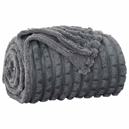 Throw Blanket 270 x 240 cm 1.69 kg Fleece Dark grey 270 cm