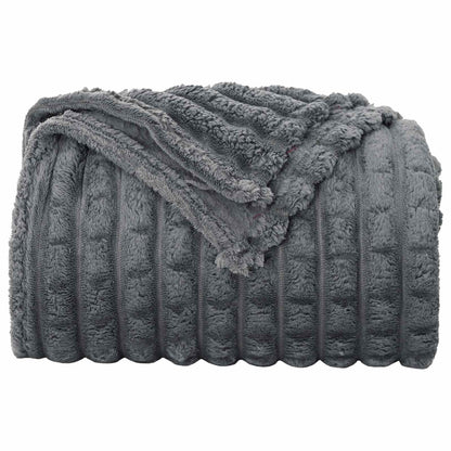 Throw Blanket 270 x 240 cm 1.69 kg Fleece Dark grey 270 cm
