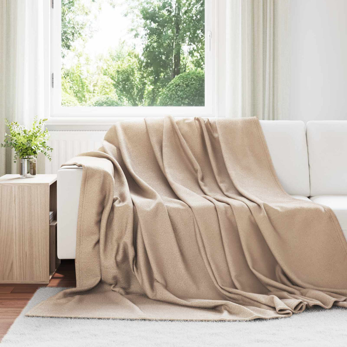 vidaXL Throw Blankets 24 pcs Camel 240 x 220 cm 17.62 kg Fleece 1