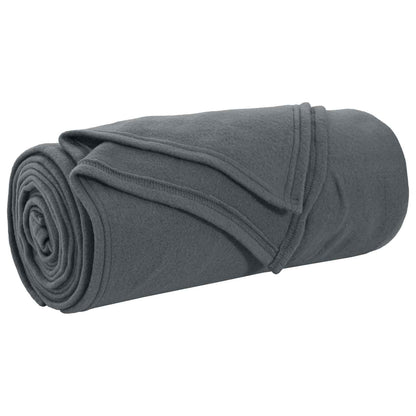vidaXL Throw Blankets 24 pcs Dark Grey 240 x 220 cm 17.63 kg Fleece 2