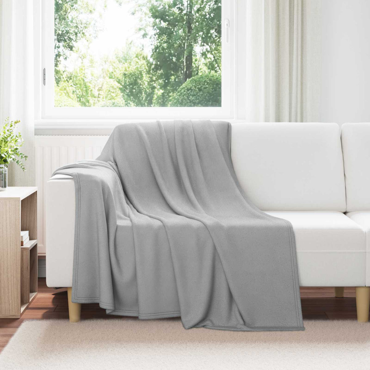Throw Blankets 200 x 150 cm 10.08 kg Fleece 24 pcs Grey
