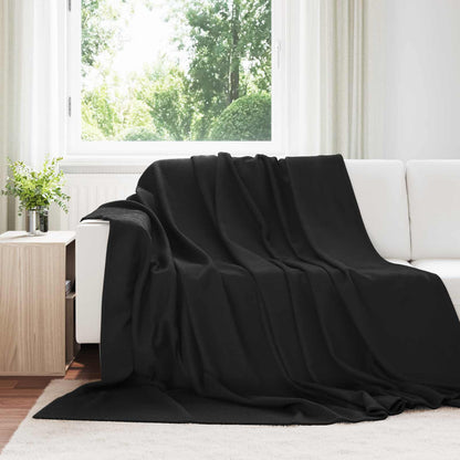 vidaXL Throw Blankets 24 pcs Black 240 x 220 cm 17.63 kg Fleece 1