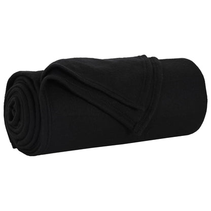 vidaXL Throw Blankets 24 pcs Black 240 x 220 cm 17.63 kg Fleece 2