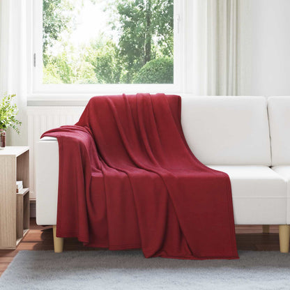 Throw Blankets 200 x 150 cm 10.08 kg Fleece 24 pcs Bordeaux red