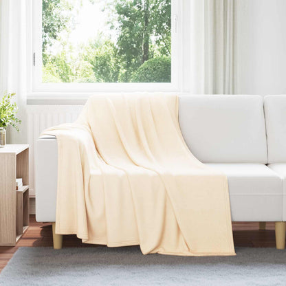 Throw Blankets 200 x 150 cm 10.08 kg Fleece 24 pcs Cream