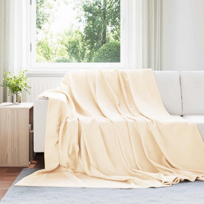 vidaXL Throw Blankets 24 pcs Cream 240 x 220 cm 17.63 kg Fleece 1