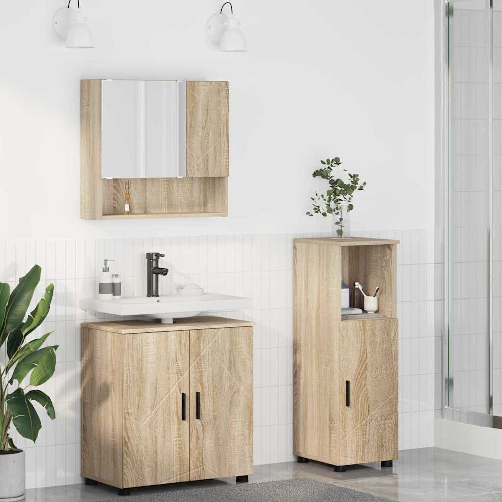 vidaXL Bathroom Furniture Set 3 pcs 61 x 35 x 64 cm