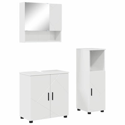 vidaXL Bathroom Furniture Set 3 pcs High Gloss White 61 x 35 x 64 cm 2