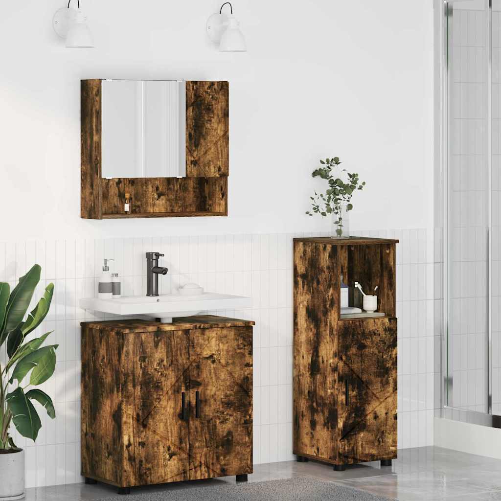 vidaXL Bathroom Furniture Set 3 pcs 61 x 35 x 64 cm