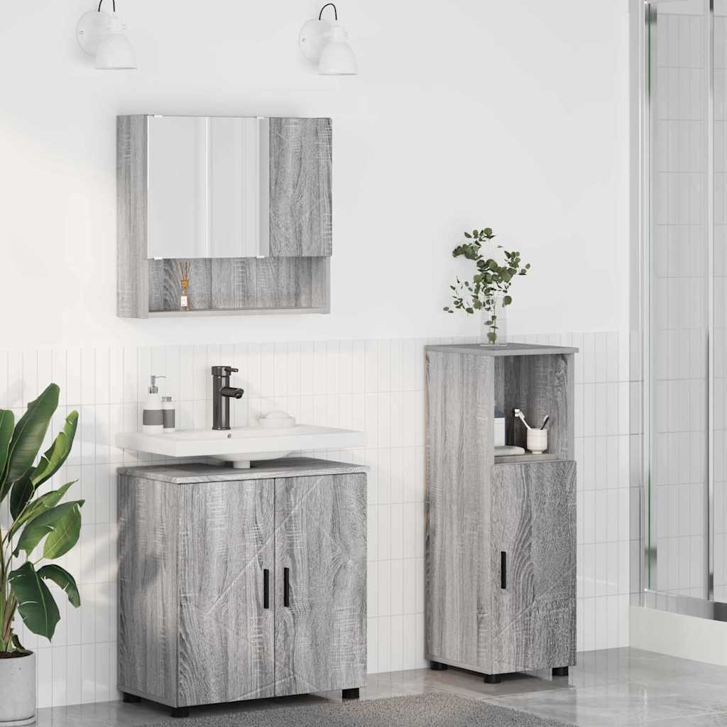 vidaXL Bathroom Furniture Set 3 pcs 61 x 35 x 64 cm