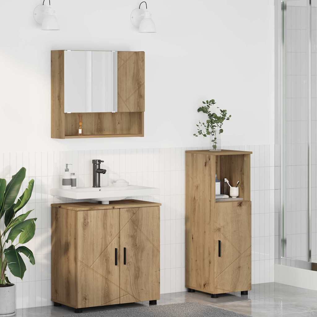 vidaXL Bathroom Furniture Set 3 pcs 61 x 35 x 64 cm