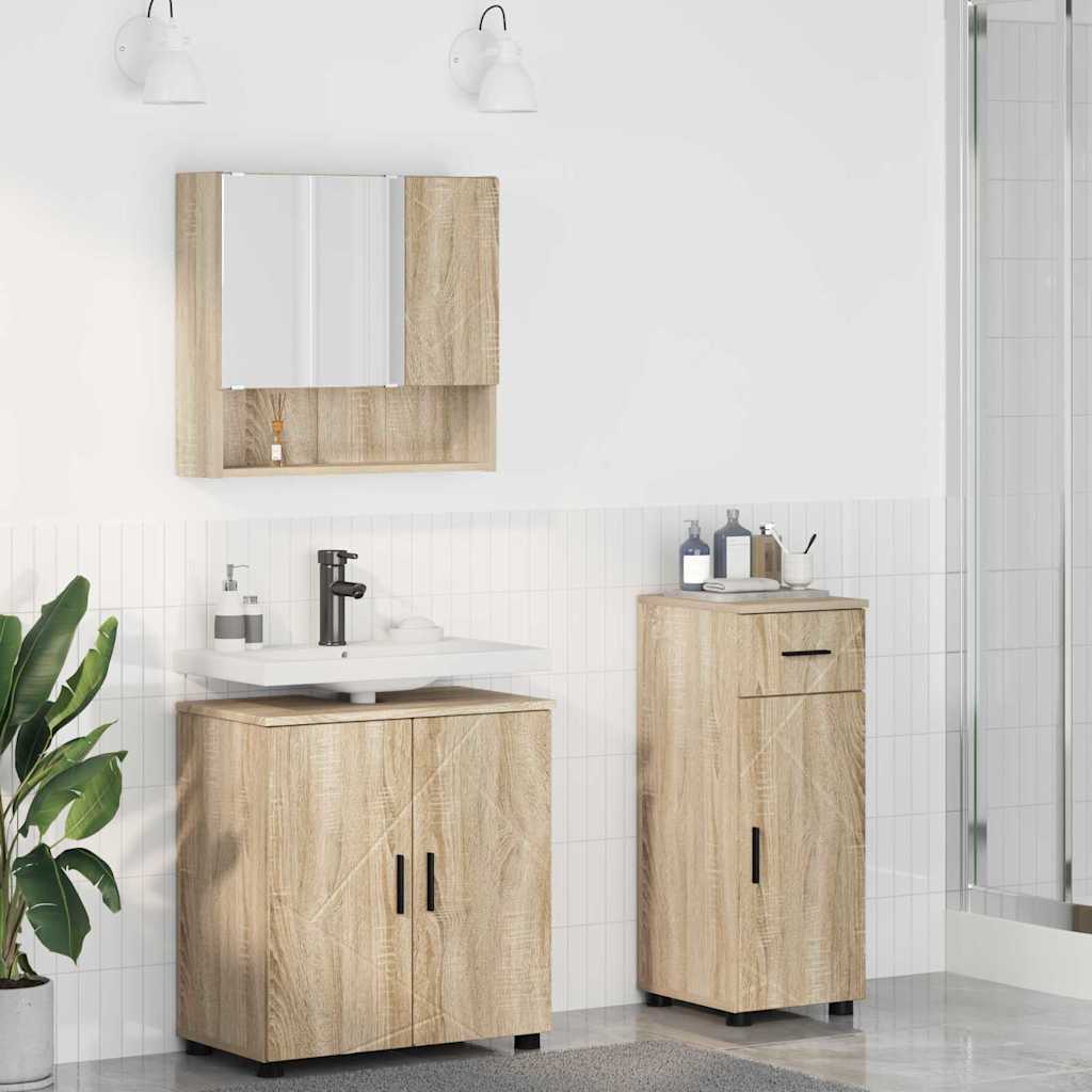 vidaXL Bathroom Furniture Set 3 pcs 61 x 35 x 64 cm