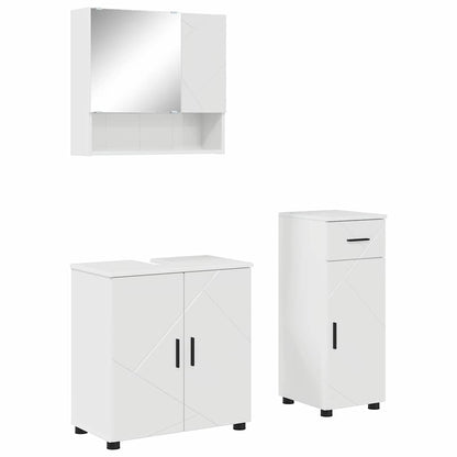 vidaXL Bathroom Furniture Set 3 pcs High Gloss White 61 x 35 x 64 cm 2