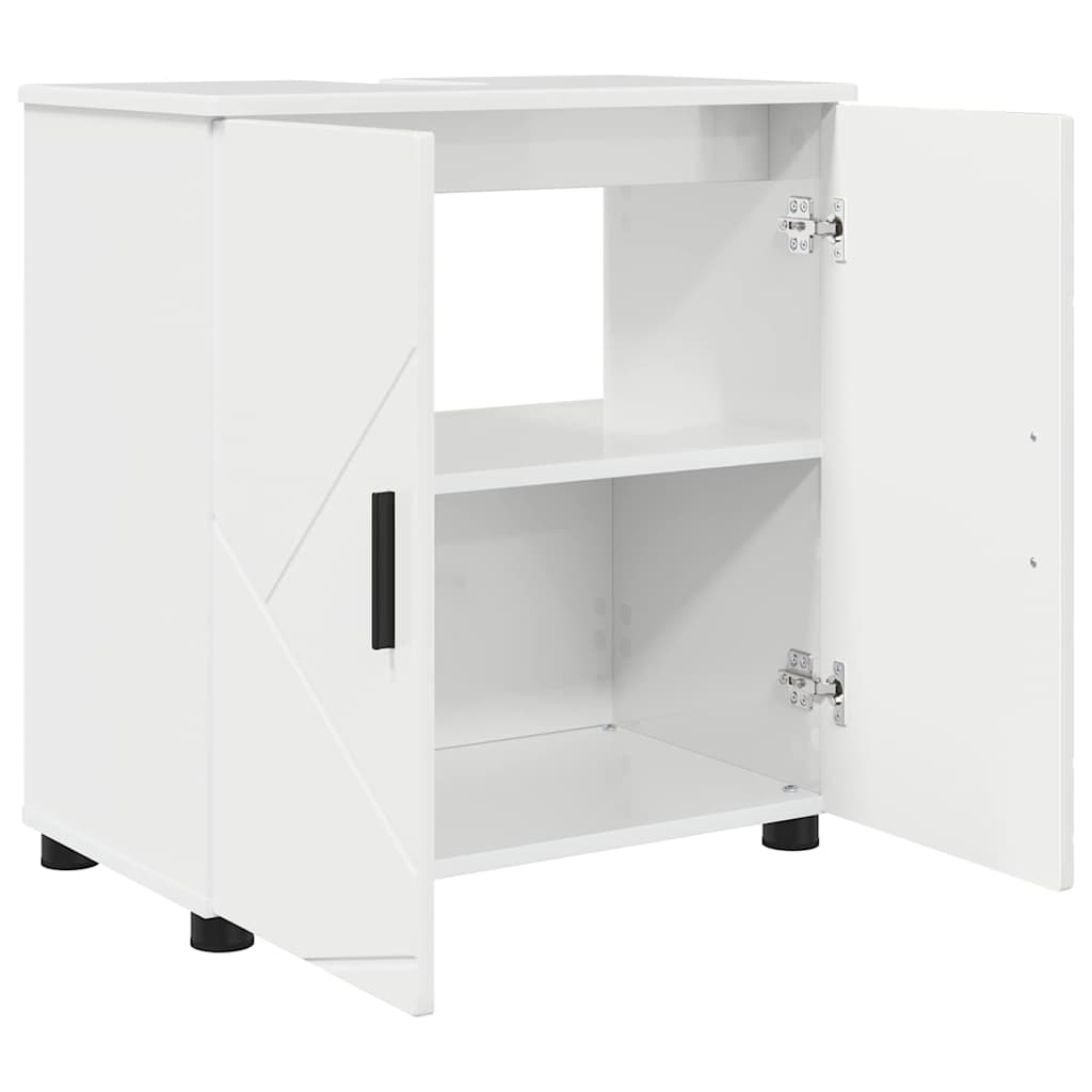 vidaXL Bathroom Furniture Set 3 pcs High Gloss White 61 x 35 x 64 cm 5