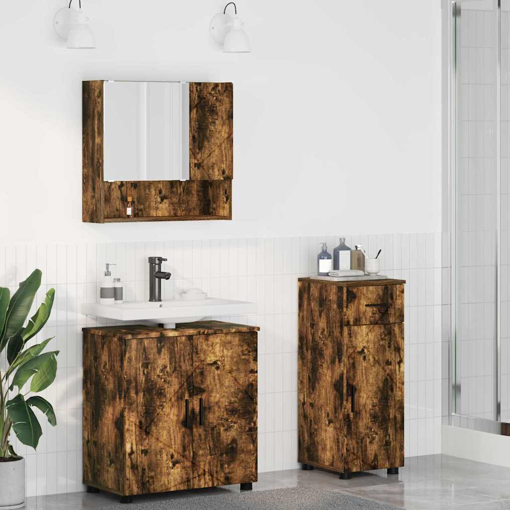 vidaXL Bathroom Furniture Set 3 pcs 61 x 35 x 64 cm