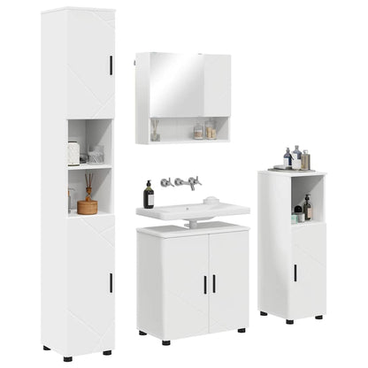 vidaXL Bathroom Furniture Set 4 pcs White 61 x 35 x 64 cm 3