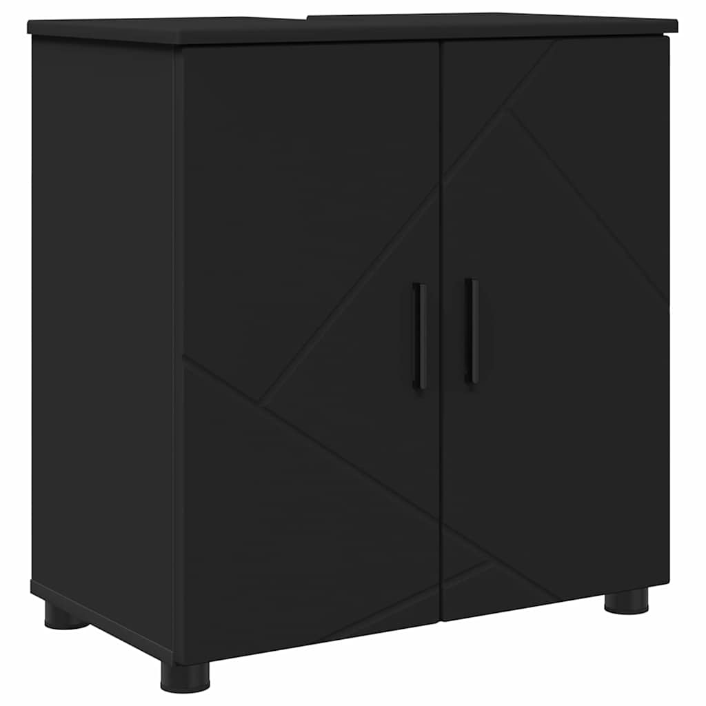 vidaXL Bathroom Furniture Set 4 pcs Black 61 x 35 x 64 cm 5