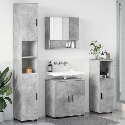 vidaXL Bathroom Furniture Set 4 pcs Concrete Grey 61 x 35 x 64 cm 1