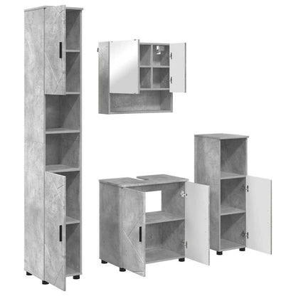 Bathroom Furniture Set 4 pcs 61 x 35 x 64 cm Concrete grey