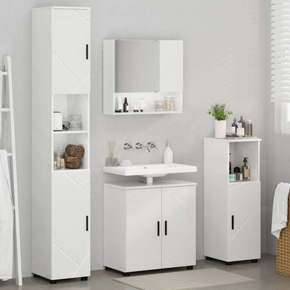 vidaXL Bathroom Furniture Set 4 pcs High Gloss White 61 x 35 x 64 cm 4