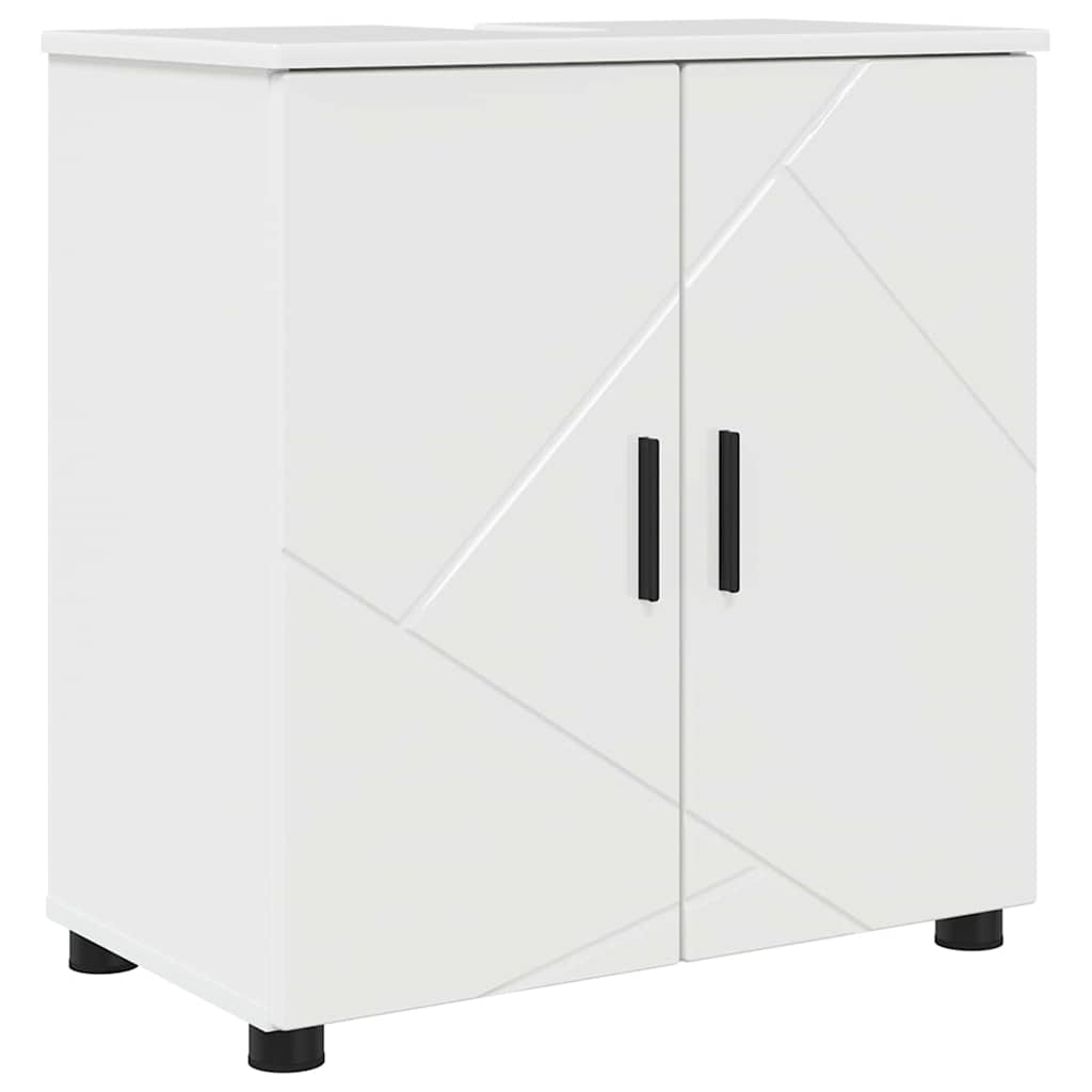 vidaXL Bathroom Furniture Set 4 pcs High Gloss White 61 x 35 x 64 cm 5