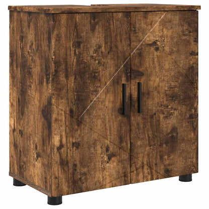 vidaXL Bathroom Furniture Set 4 pcs Smoked Oak 61 x 35 x 64 cm 5