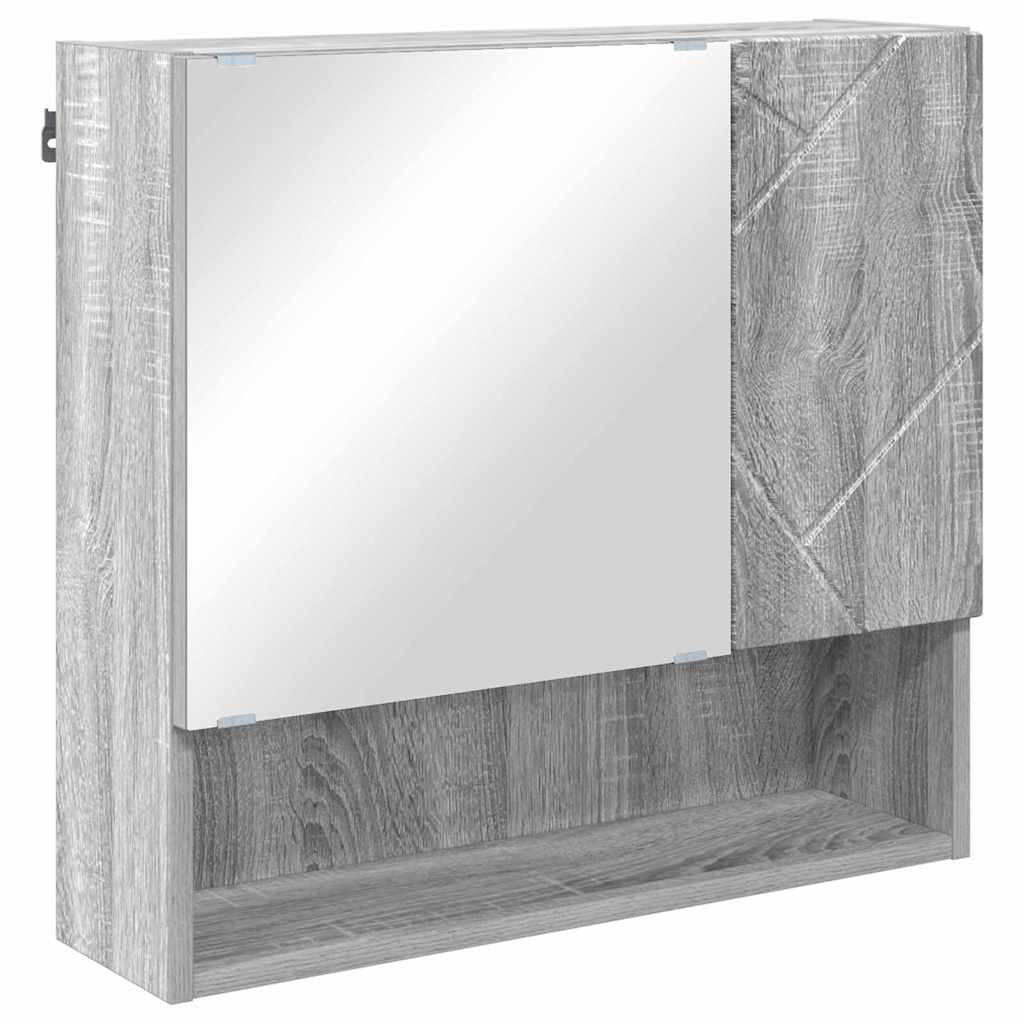 vidaXL Bathroom Furniture Set 4 pcs Grey Sonoma 61 x 35 x 64 cm 6