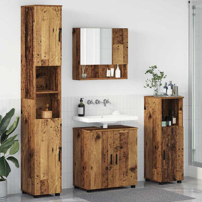 Bathroom Furniture Set 4 pcs 61 x 35 x 64 cm Old wood