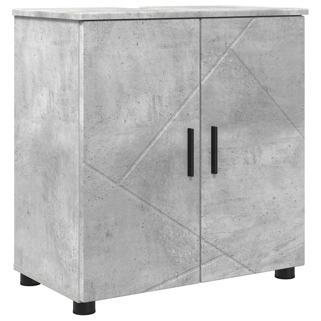 vidaXL Bathroom Furniture Set 4 pcs Concrete Grey 61 x 35 x 64 cm 5