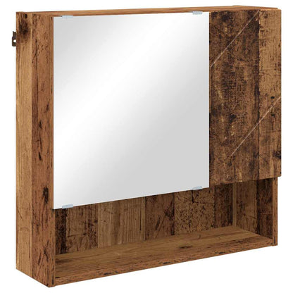 vidaXL Bathroom Furniture Set 4 pcs Old Wood 61 x 35 x 64 cm 6