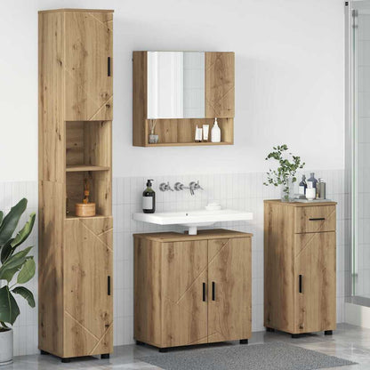 vidaXL Bathroom Furniture Set 4 pcs Artisan Oak 61 x 35 x 64 cm 1