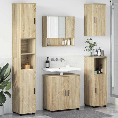 Bathroom Furniture Set 5 pcs 61 x 35 x 64 cm Sonoma oak