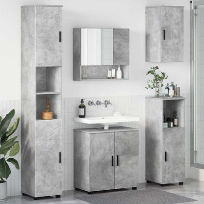 vidaXL Bathroom Furniture Set 5 pcs Concrete Grey 61 x 35 x 64 cm 1