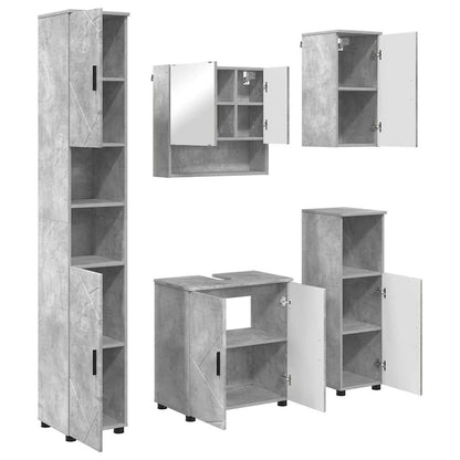 Bathroom Furniture Set 5 pcs 61 x 35 x 64 cm Concrete grey