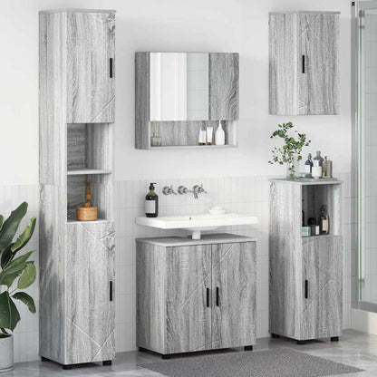vidaXL Bathroom Furniture Set 5 pcs Grey Sonoma 61 x 35 x 64 cm 1