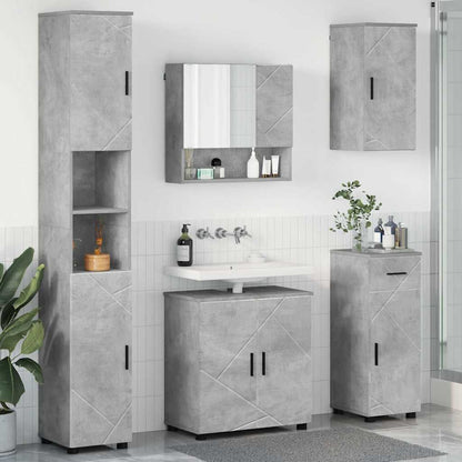 vidaXL Bathroom Furniture Set 5 pcs Concrete Grey 61 x 35 x 64 cm 1
