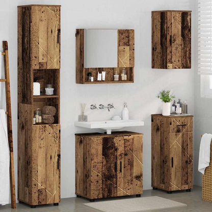 vidaXL Bathroom Furniture Set 5 pcs Old Wood 61 x 35 x 64 cm 4