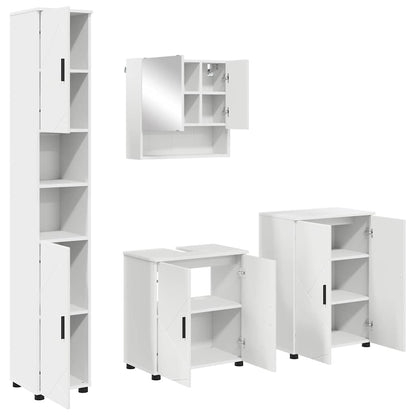 vidaXL Bathroom Furniture Set 4 pcs White 61 x 35 x 64 cm 2