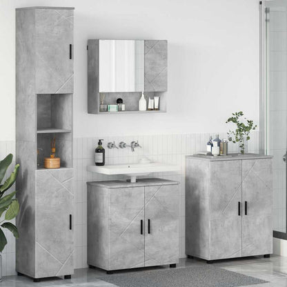 vidaXL Bathroom Furniture Set 4 pcs Concrete Grey 61 x 35 x 64 cm 1