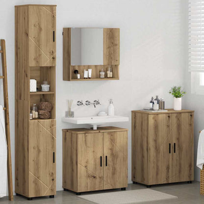 vidaXL Bathroom Furniture Set 4 pcs Artisan Oak 61 x 35 x 64 cm 4