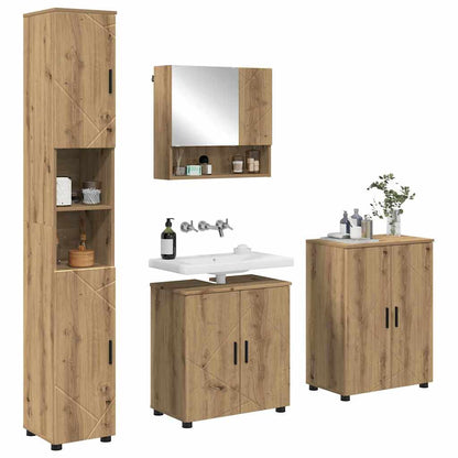 vidaXL Bathroom Furniture Set 4 pcs Artisan Oak 61 x 35 x 64 cm 3
