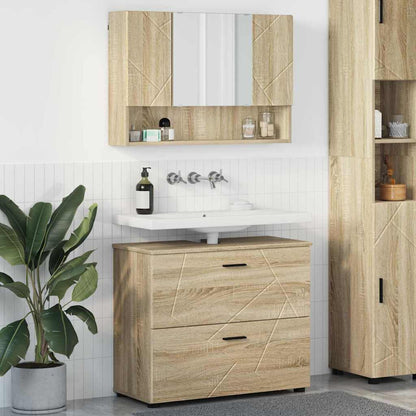 vidaXL Bathroom Furniture Set 2 pcs Sonoma Oak 1