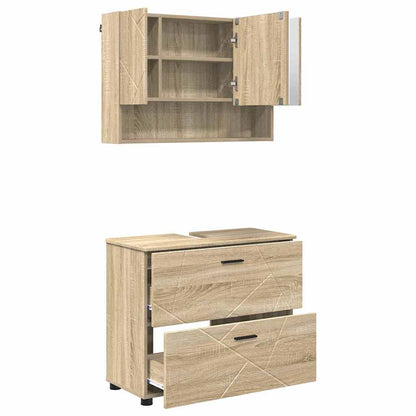 vidaXL Bathroom Furniture Set 2 pcs Sonoma Oak 2