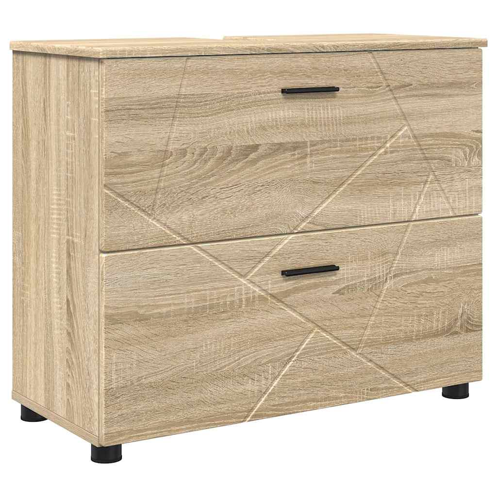 vidaXL Bathroom Furniture Set 2 pcs Sonoma Oak 5