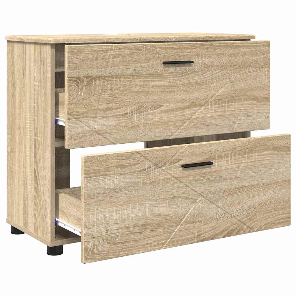 vidaXL Bathroom Furniture Set 3 pcs Sonoma Oak 5