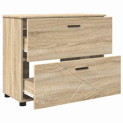 vidaXL Bathroom Furniture Set 3 pcs Sonoma Oak 5