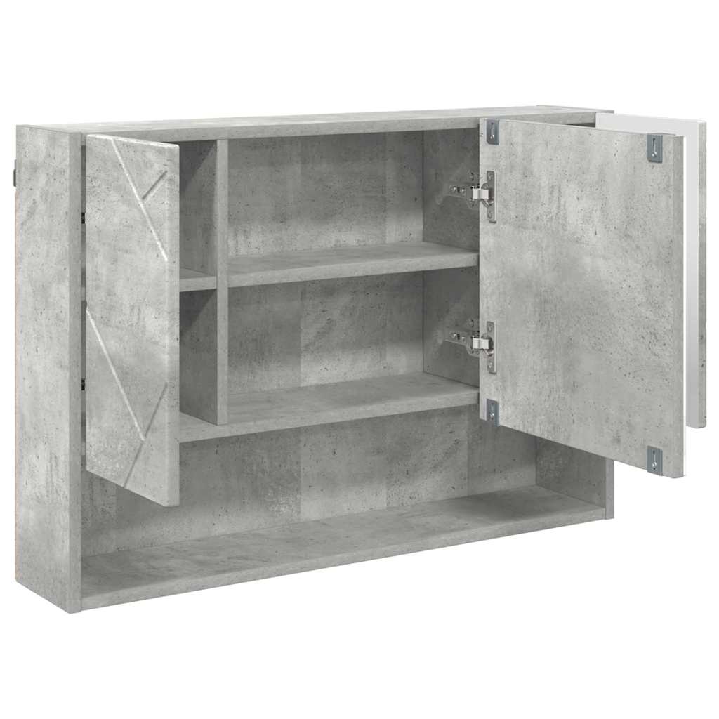 vidaXL Bathroom Furniture Set 3 pcs Concrete Grey 6