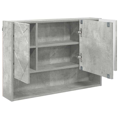 vidaXL Bathroom Furniture Set 3 pcs Concrete Grey 6