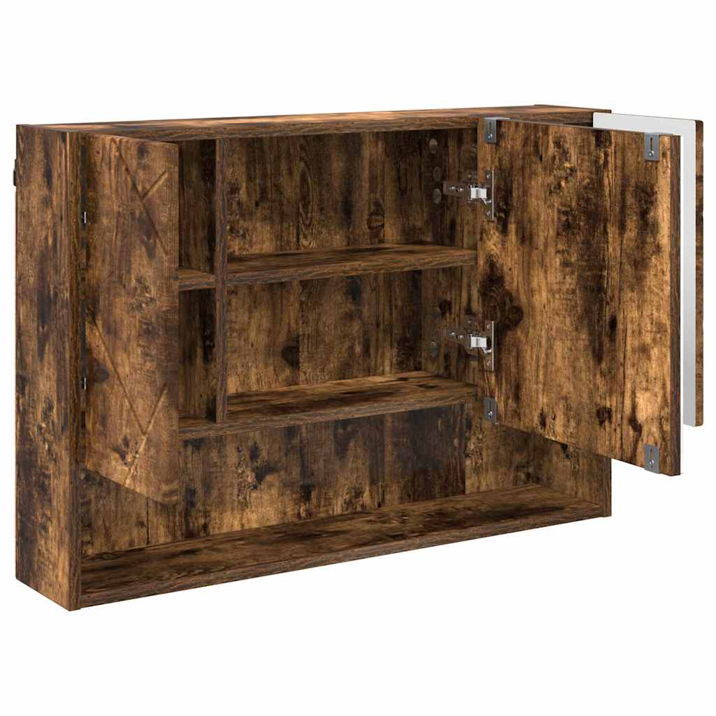 vidaXL Bathroom Furniture Set 3 pcs Smoked Oak 6