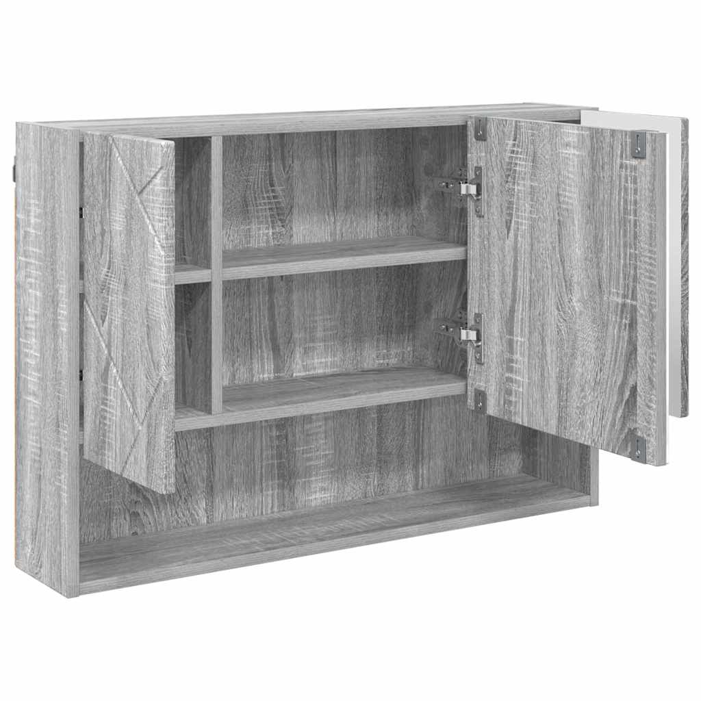 vidaXL Bathroom Furniture Set 3 pcs Grey Sonoma 6